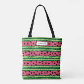 Niedliches Wassermelone Muster Pink & Green Tasche (Rückseite)