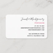 Niedliches Wassermelone Muster Pink & Green Visitenkarte (Rückseite)