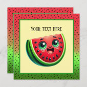 Niedliches Wassermelone Party Einladung (Vorne/Hinten)
