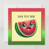 Niedliches Wassermelone Party Einladung (Vorderseite)