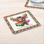 Niedliches Wassermelone-Party Rechteckiger Pappuntersetzer (angewinkelt)