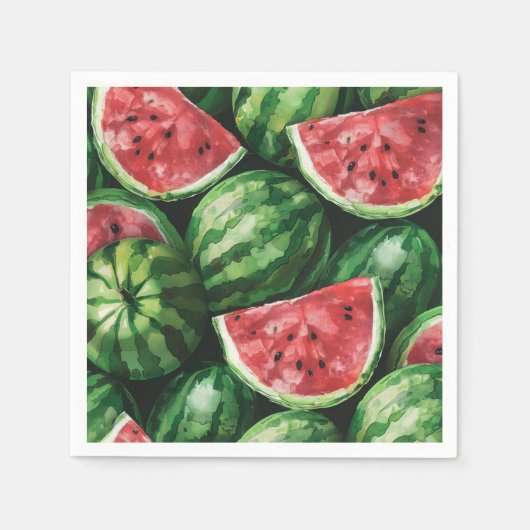 Niedliches Wassermelone Sommer Serviette (Vorderseite)