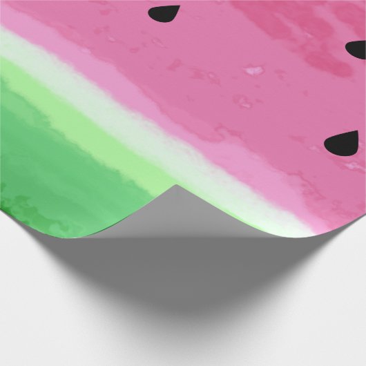 Niedliches Wassermelonendesign Geschenkpapier (Ecke)