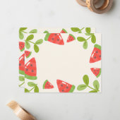 Niedliches Wassermelonmuster Mitteilungskarte (Vorderseite/Rückseite Beispiel)