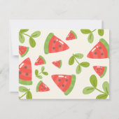 Niedliches Wassermelonmuster Mitteilungskarte (Rückseite)