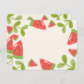 Niedliches Wassermelonmuster Mitteilungskarte (Vorne/Hinten)