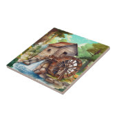 niedliches Wasserrad Land Fliese (Seite)
