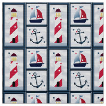 Niedliches Wasserschiff, Leuchtturm, Ankerboot