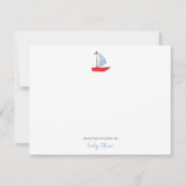 Niedliches Wassersportsegelschiff nautisches Baby Dankeskarte (Vorderseite)