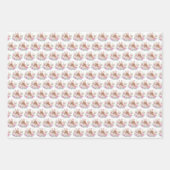 Niedliches Watecolor Blume Muster Geschenkpapier Set (Vorderseite 2)