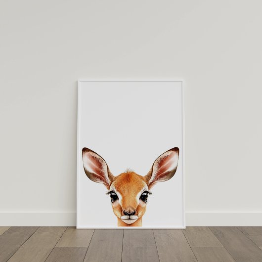 Niedliches Watercolor Baby Antelope Kinderzimmer D Poster