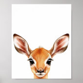 Niedliches Watercolor Baby Antelope Kinderzimmer D Poster (Vorne)