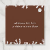 Niedliches Watercolor Baby Bear Party Geschenkanhänger (Rückseite)