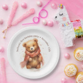 Niedliches Watercolor Baby Bear Party Pappteller (Party)