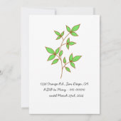 Niedliches Watercolor Baby Eichhörnchen - Geburtst Einladung (Rückseite)