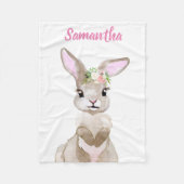 Niedliches Watercolor Baby Personalisiert Fleecedecke (Vorderseite)