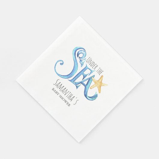 Niedliches Watercolor Babyduschpapier Serviette (Ecke)