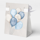 Niedliches Watercolor Blue White Balloons Party Geschenkschachtel (Rückseite)