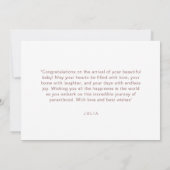 Niedliches Watercolor Einhorn Rainbow Begrüßungsba Karte (Rückseite)