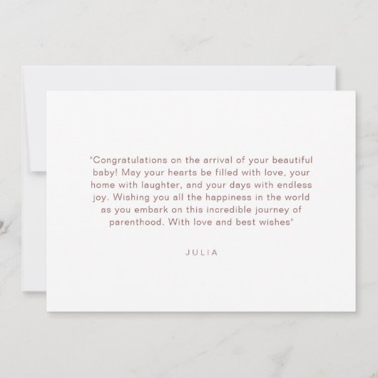 Niedliches Watercolor Einhorn Rainbow Begrüßungsba Karte (Rückseite)