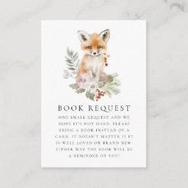 Niedliches Watercolor Fox Babydusche Buchungsanfra Begleitkarte