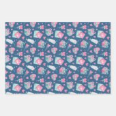 Niedliches Watercolor Herz Liebe Muster Valentinst Geschenkpapier Set (Vorderseite 2)