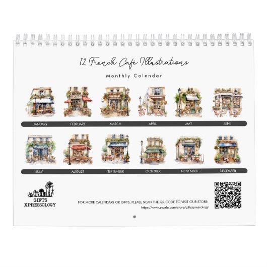Niedliches Watercolor Kalender (Rückseite)