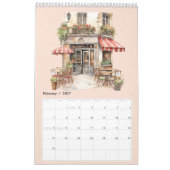 Niedliches Watercolor Kalender (Feb 2027)