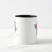 Niedliches Watercolor-Kätzchen Tasse (Zentrum)