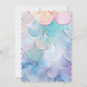 Niedliches Watercolor Mermaid Birthday Pool Party Einladung (Rückseite)