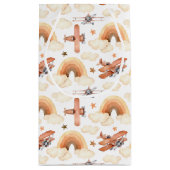 Niedliches Watercolor Rainbow-Flugzeugmuster Kleine Geschenktüte (Rückseite)