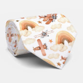 Niedliches Watercolor Rainbow-Flugzeugmuster Krawatte (Gerollt)