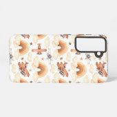 Niedliches Watercolor Rainbow-Flugzeugmuster Samsung Galaxy Hülle (Rückseite (Horizontal))