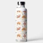 Niedliches Watercolor Rainbow-Flugzeugmuster Trinkflasche (Rechts)