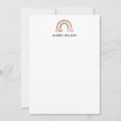 Niedliches Watercolor Rainbow Personalisiert Stati Mitteilungskarte (Vorderseite)