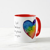 Niedliches Watercolor Regenbogen-Herz Tasse (VorderseiteRechts)