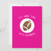 Niedliches Watercolor Rookie Football Girl 2. Gebu Einladung (Rückseite)