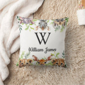 Niedliches Watercolor Safari Animal Baby Kinderzim Kissen (Decke)