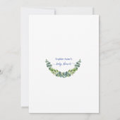 Niedliches Watercolor Steckplatz Virtual Baby Dusc Einladung (Rückseite)