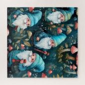 Niedliches Watercolor Whimsical Gnome Puzzle (Horizontal)