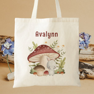Niedliches Watercolor Woodland Bunny Rabbit Kinder Tragetasche