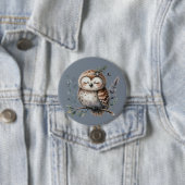 Niedliches Waterfarbe mit Blumenwaldstil Button (Beispiel)