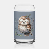 Niedliches Waterfarbe mit Blumenwaldstil Dosenglas (Vorderseite)