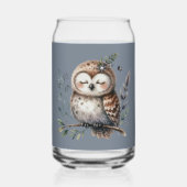 Niedliches Waterfarbe mit Blumenwaldstil Dosenglas (Rückseite)