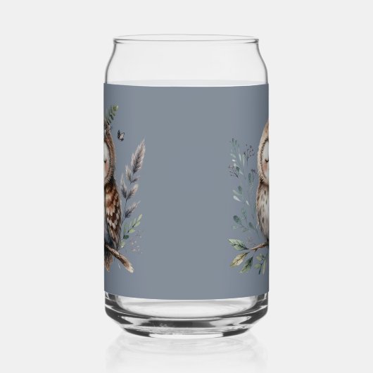 Niedliches Waterfarbe mit Blumenwaldstil Dosenglas (Rechts)