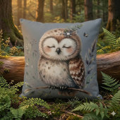 Niedliches Waterfarbe mit Blumenwaldstil Kissen