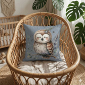 Niedliches Waterfarbe mit Blumenwaldstil Kissen