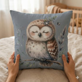 Niedliches Waterfarbe mit Blumenwaldstil Kissen