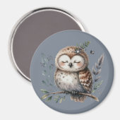 Niedliches Waterfarbe mit Blumenwaldstil Magnet (Vorderseite/Rückseite)