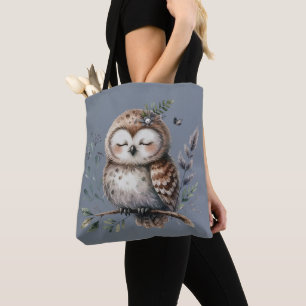 Niedliches Waterfarbe mit Blumenwaldstil Tasche